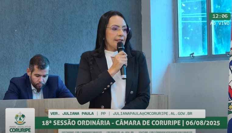Imagem da notícia: Juliana Carvalho participa da primeira sessão como vereadora e reforça compromisso social