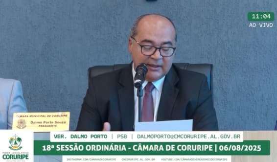 Imagem da notícia: Presidente Dalmo Porto apresenta balanço legislativo do 1º semestre de 2025