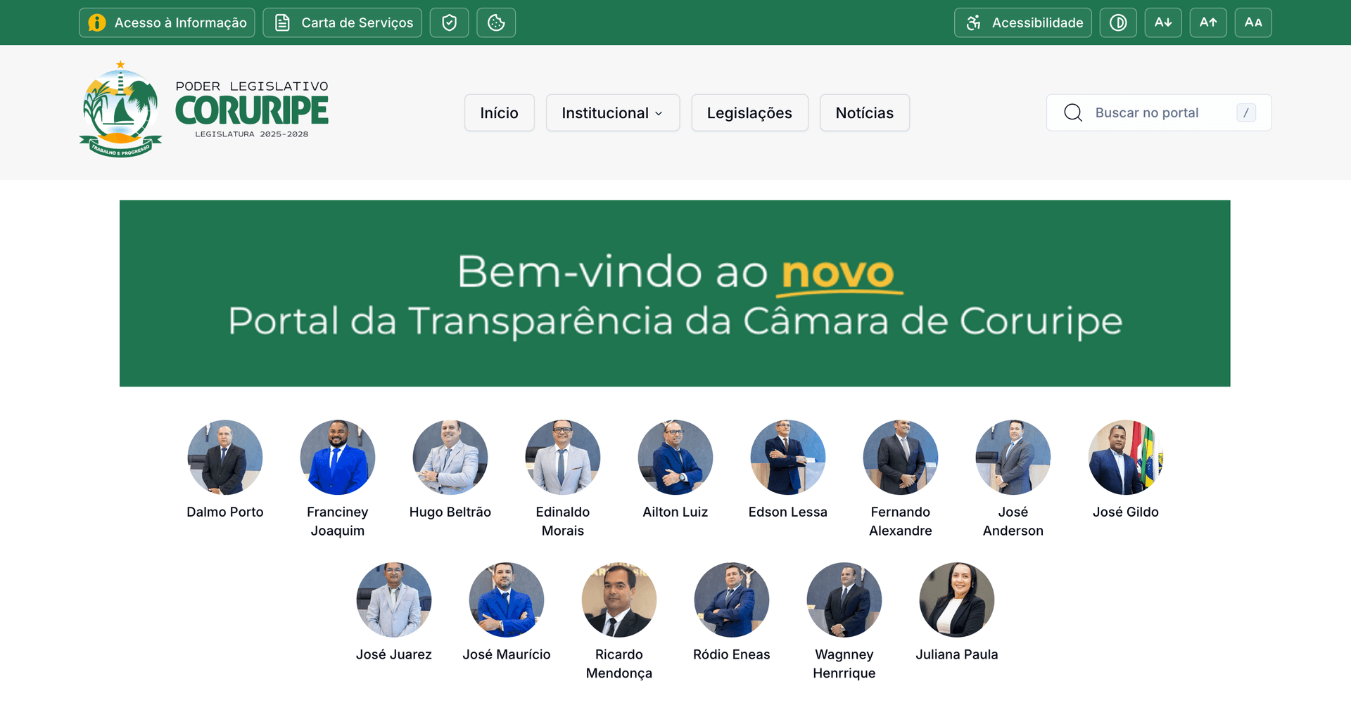 Imagem da notícia: Câmara de Coruripe lança novo portal com foco em transparência e cidadania